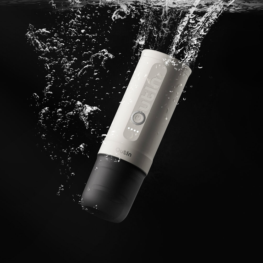 Espressor portabil Outin Nano, 20 bar, 7500 mAh, alb
