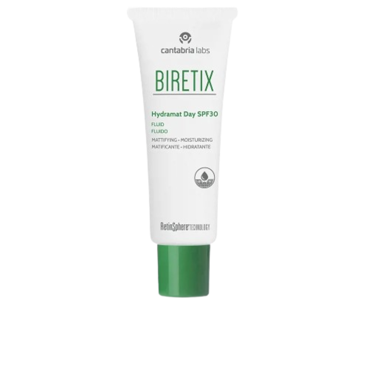 Fluid solar facial cu proprietati hidratante si matifiante, Biretix Hydramat Day fluido SPF30+, 50 ml
