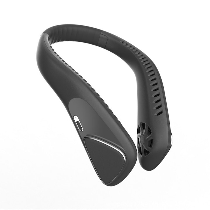 LeXHui, Hordozható ventilátor, hordozható, 3 sebességfokozat, USB Type C, 4000mAh, 5W, fekete