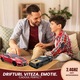Masina cu telecomanda RC, Timebox, Drift car, 20km/h, lumini LED, Cauciucuri Interschimbabile, Pulverizare Spray NOS, 2 baterii reincarcabile tip acumulator incluse, jucarie pentru copii 7 ani+ si adulti, 1:16, Gri/Albastru