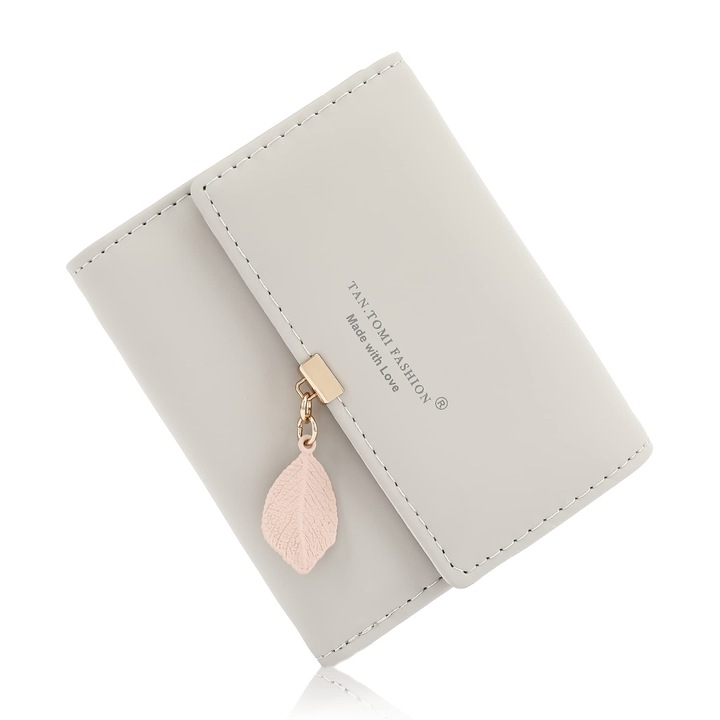 Portofel dama, JENUOS®, buzunar pentru buletin, Piele ecologica, retro si elegant, inchidere magnetica, multiple spatii pentru bancnote