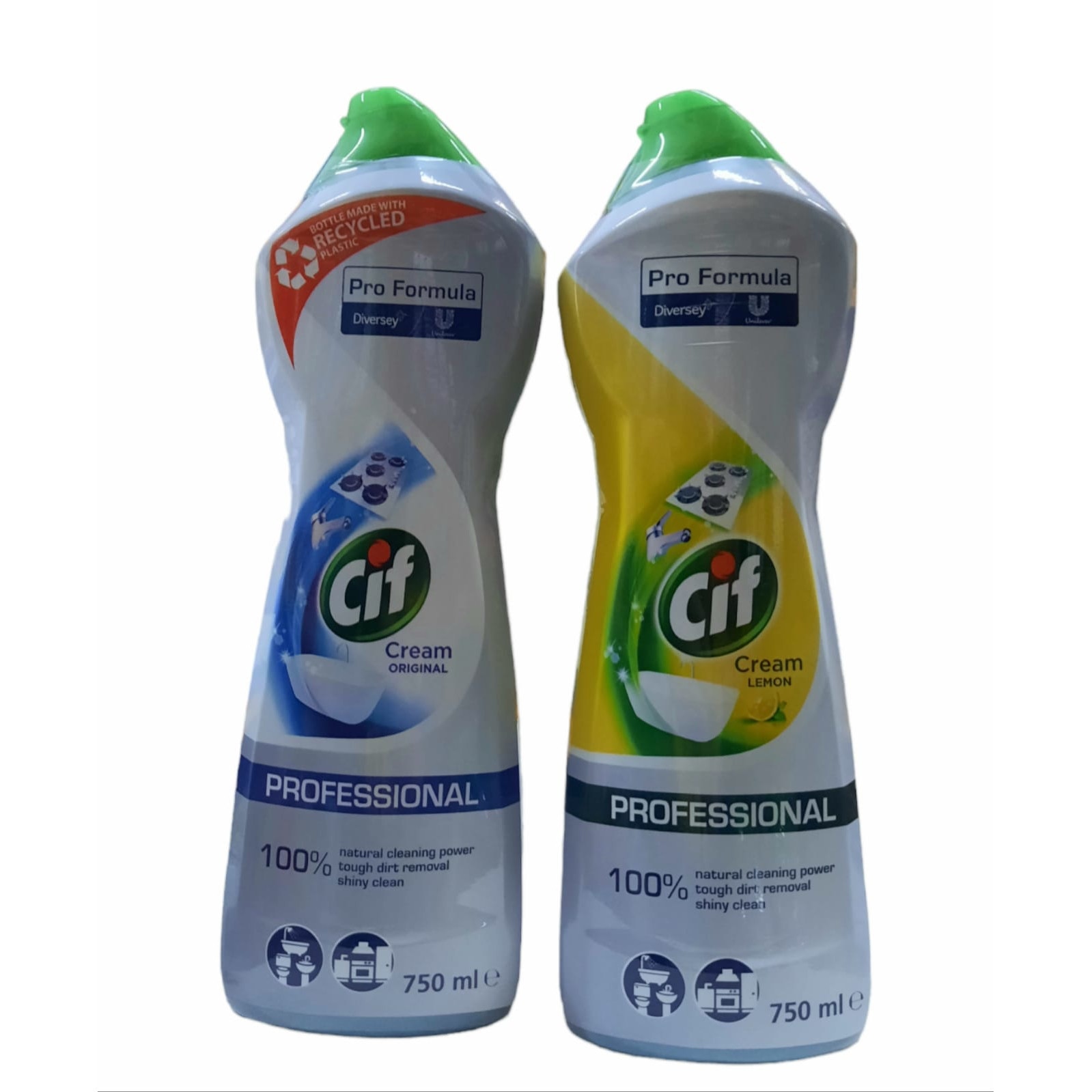 Cif Pro Formula Crema Al Limone - 750 Ml Per Superfici Dure, Sgrassante Senza Aloni - 4