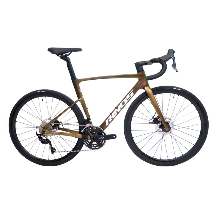 Bicicleta de drum RINOS Carbon Odin1.0, Shimano R3000, 56 cm, culoare aurie
