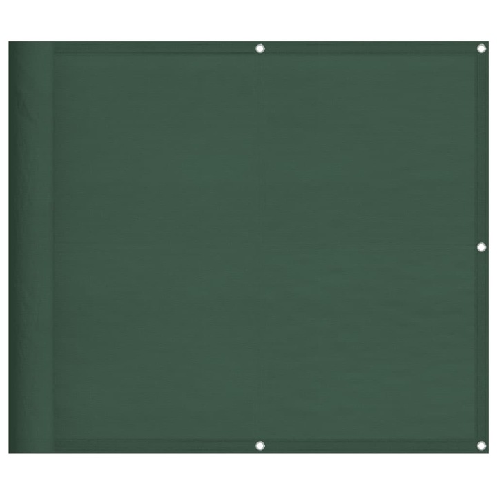Paravan de balcon vidaXL, verde inchis, 90x700 cm, 100% poliester oxford, 1.42 kg