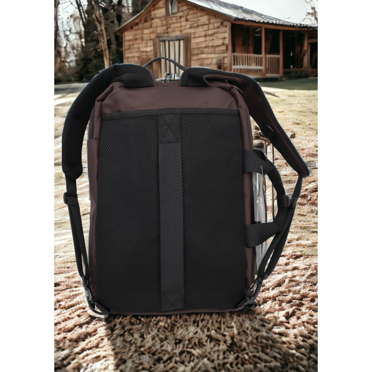 Rucsac laptop, multifunctional 1618, 42x28x17cm, maro