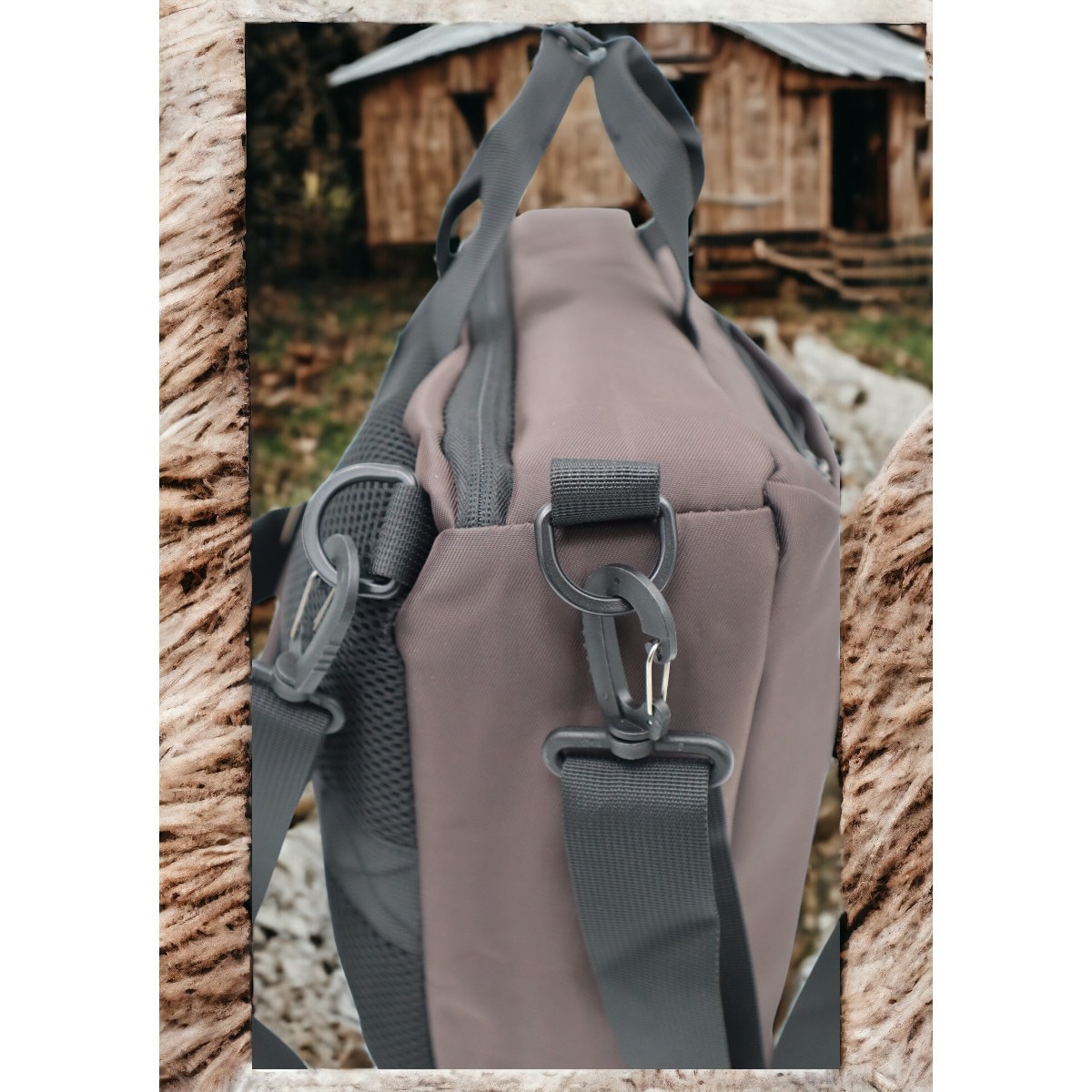 Rucsac laptop, multifunctional 1618, 42x28x17cm, maro