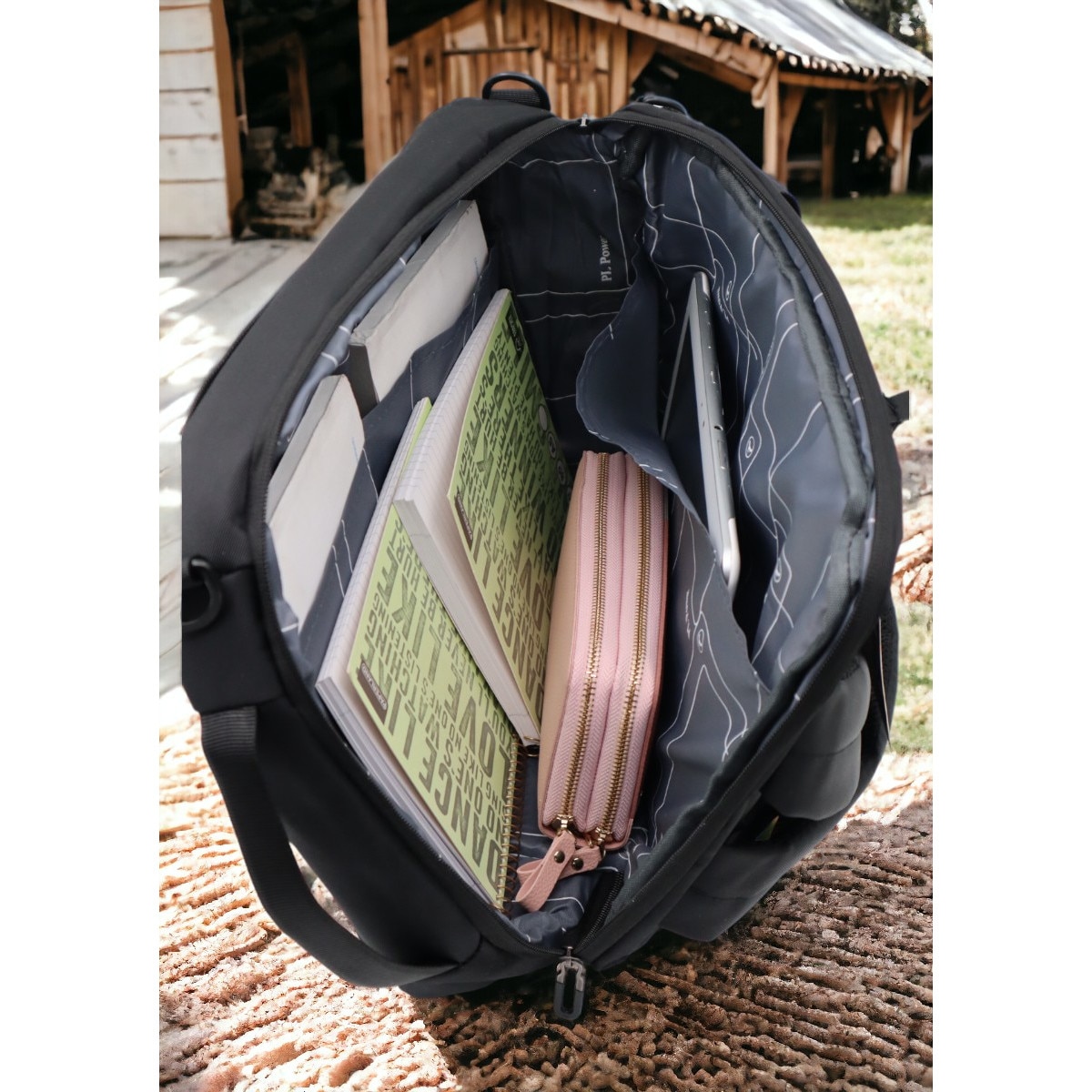 Rucsac laptop, multifunctional 1618, 42x28x17cm, maro