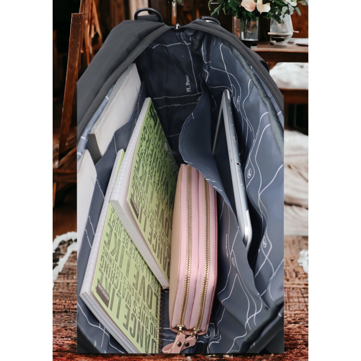 Rucsac laptop, multifunctional 1618, 42x28x17cm, negru