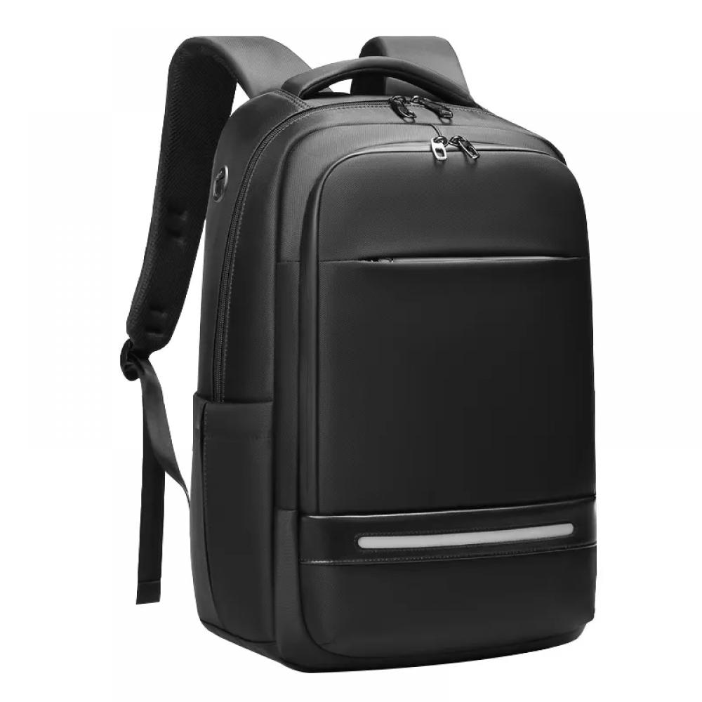 Rucsac pentru laptop 15.6 inch, MingLu, 20-39L, port USB, impermeabil, antifurt, suport pentru ochelari, orificiu casti, dimensiuni 310 x 180 x 460 mm, negru