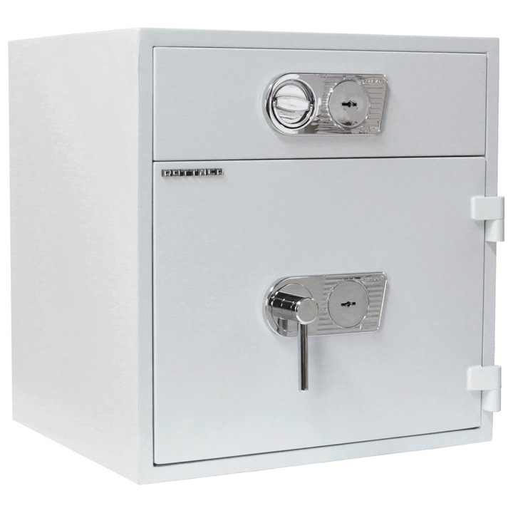 Seif Certificat cu Sertar Rottner D1-70 Inchidere Cheie Gri Deschis