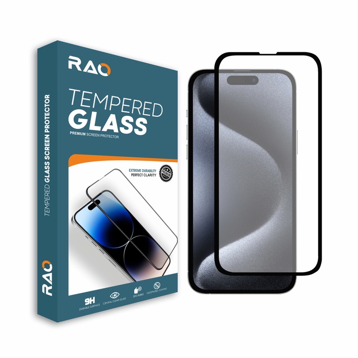 Folie Sticla pentru Xiaomi Redmi 13C 4G/13C 5G/Poco M6/C65, RAO Impact Safe, Hard Glass, Negru-Transparent