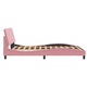Cadru de pat cu lumini LED vidaXL, roz, 120x200 cm, catifea, 22.45 kg 3213774