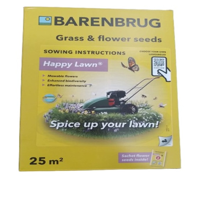 Amestec Seminte Gazon cu Seminte Flori, Happy Lawn, Barenbrug 0.500 g
