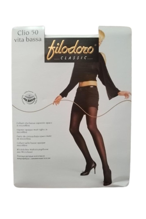 Dres Filodoro Clio, Microfibra 50 den, Talie joasa, Maro