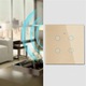 Intrerupator smart touch, WiFi, Sticla securizata, iUni 4G, 10A, Control vocal, Smart Life / Tuya, LED, Gold