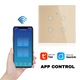 Intrerupator smart touch, WiFi, Sticla securizata, iUni 4G, 10A, Control vocal, Smart Life / Tuya, LED, Gold