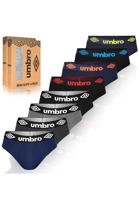 Мъжки слипове Umbro, Памук, Комплект, 8 части, BM204, Многоцветен