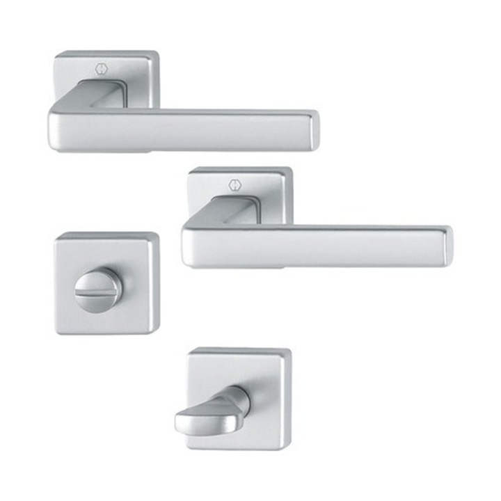 Manere Cu Rozeta Usa Baie/toaleta (Wc) Hoppe Dublin, Argintiu