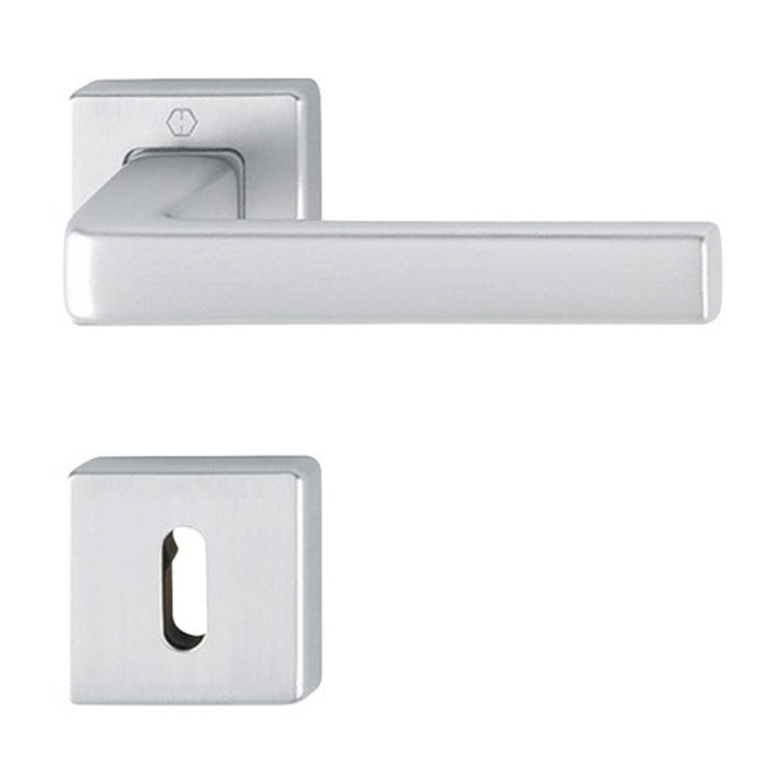 Manere Cu Rozeta Usa Interior Hoppe Dublin, Pentru Cheie Bb, Argintiu