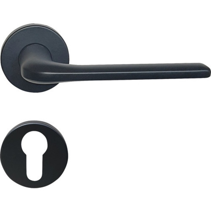 Manere Cu Rozeta Usa Interior Verofer Vittoria, Pentru Cilindru, Negru Mat