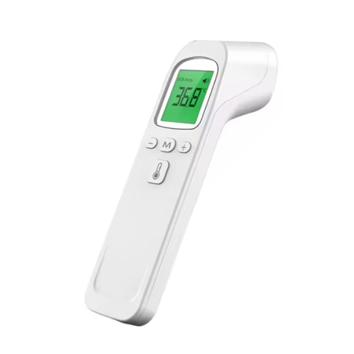 Termometru Avizat Medical, tehnologie non contact cu infrarosu, masurare rapida, de mare precizie, memorie display LCD