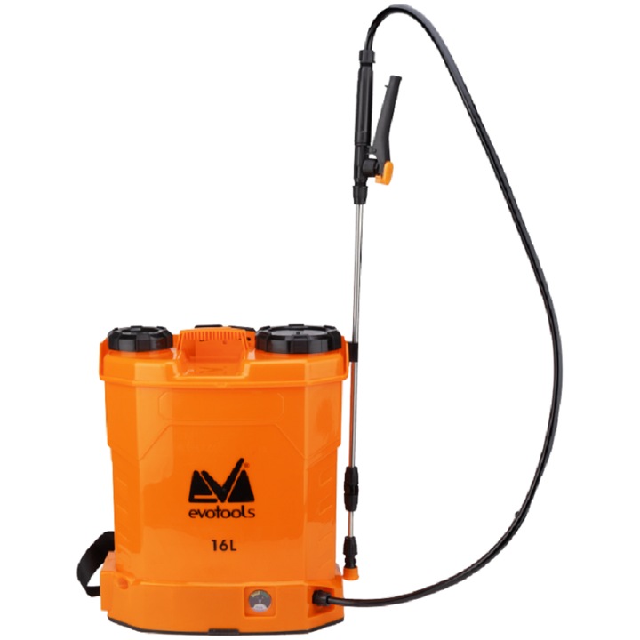 Спрей помпа с акумулатор и PP място за съхранение, капацитет 16l, 12 V 8Ah батерия, Evotools