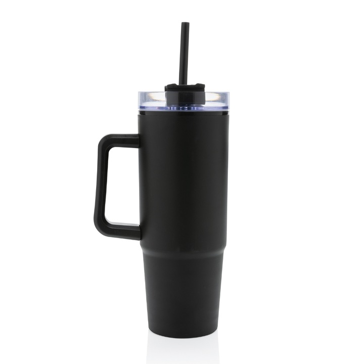 Cana, plastic reciclat, 900 ml, negru
