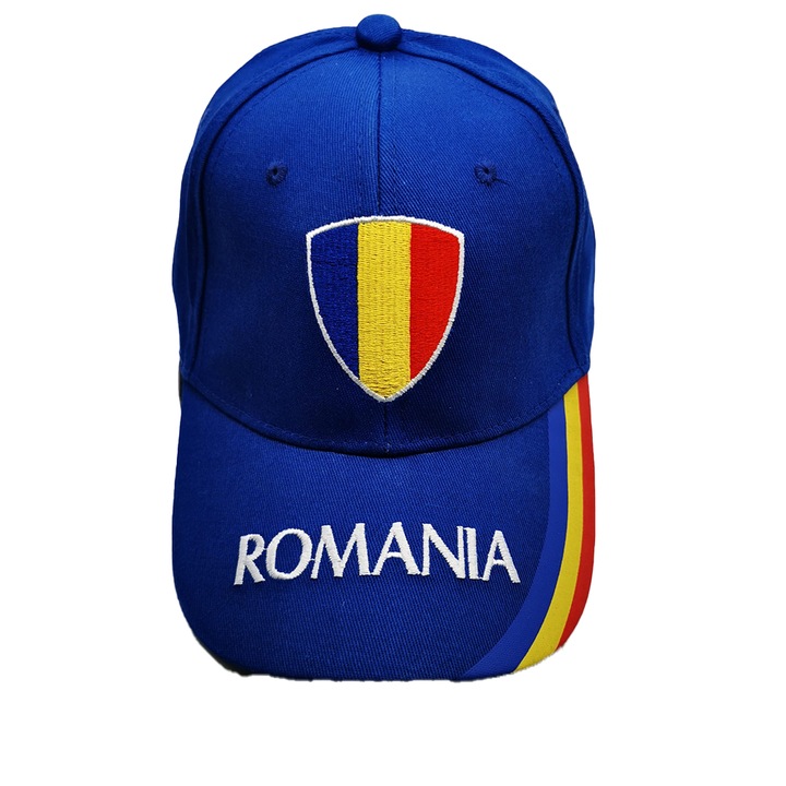 Sapca Romania cu Tricolor, marime universala, model 2024, albastru, Vision XXI