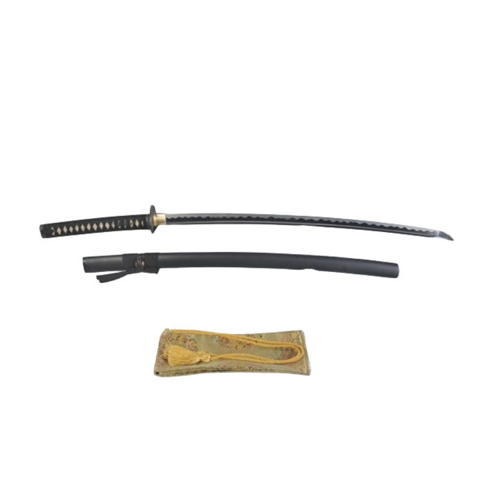 Sabie Katana cu Teaca, pentru antrenament, Otel Carbon, 103 cm, + stand R874