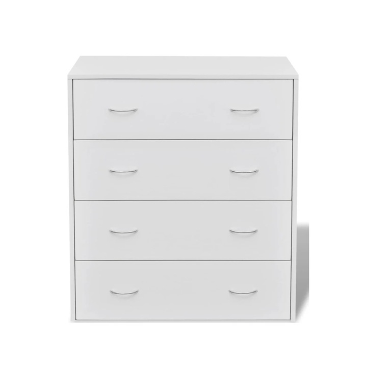 Comoda 4 sertare Alb 80x45x85 cm