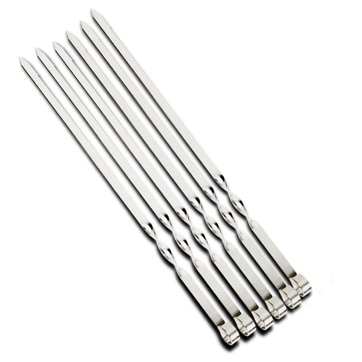 Set 6 tepuse pentru gratar RABY 58 x 1.4 cm, metal