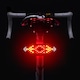 Lumini spate bicicleta cu semnalizare LED si telecomanda wireless, Renew Force, Baterie 900 mAh, reincarcabila prin USB, 5 Moduri de iluminare, impermeabila, Negru Alb