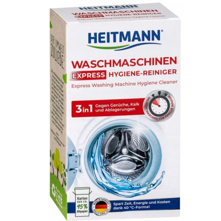 Solutie de curatare pentru masini de spalat rufe Heitmann Express 250g