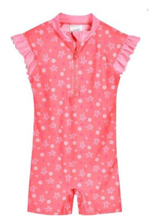 Детски бански костюм, Playshoes, Хавай, цял, Корал