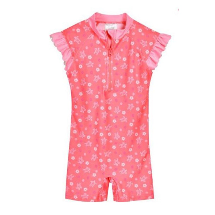 Детски бански костюм, Playshoes, Хавай, цял, Корал, 86-92 CM