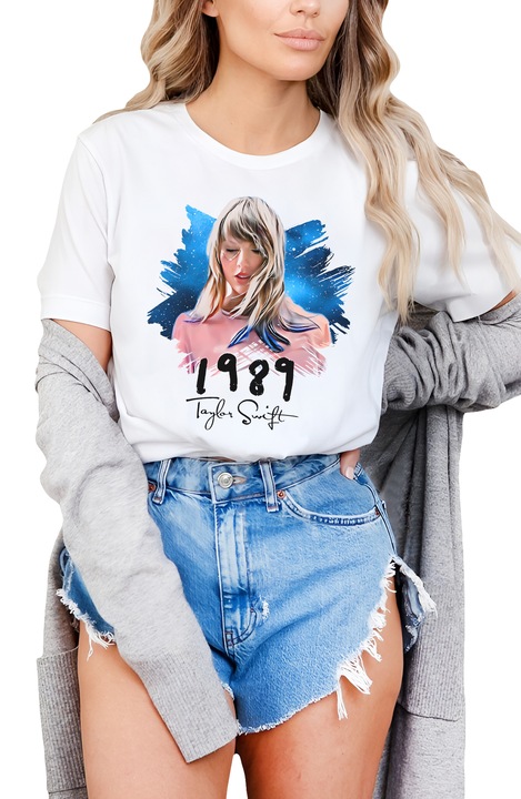 Tricou dama, Taylor Swift collection, Alb Cocos