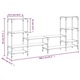 Comoda TV vidaXL, stejar sonoma, 206,5x28,5x95 cm, lemn compozit, 22.6 Kg