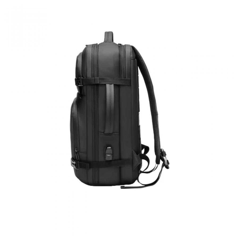 Rucsac pentru laptop 15.6 inch, MingLu, 20-39L, port USB, impermeabil, unisex, dimensiuni 320 x 110 x 450, negru