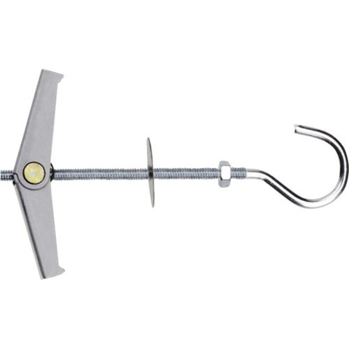 Ancore Metalice Cu Carlig Rotund Tox Pirat Eddi Ø12x90 Mm, Filet Metric M3, 20 Bucati, Pentru Perete Fals