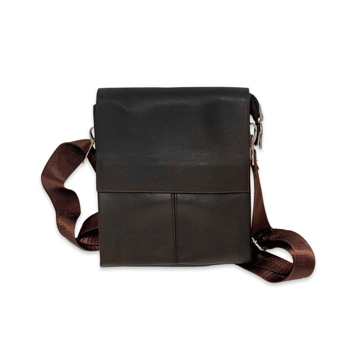 Bőrtáska, férfiaknak, klasszikus kis modell, barna