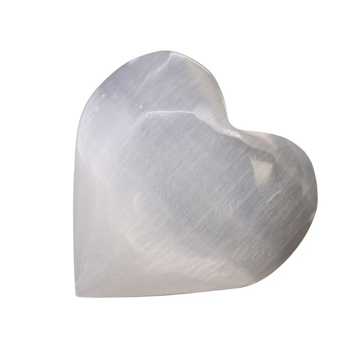 Камък селенит във формата на сърце, 10 см, Древна мъдрост