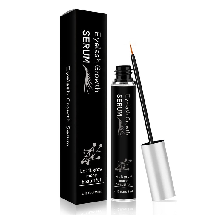 Серум за мигли, 5ML Серум за подсилване на миглите за по-дълги, плътни и здрави мигли