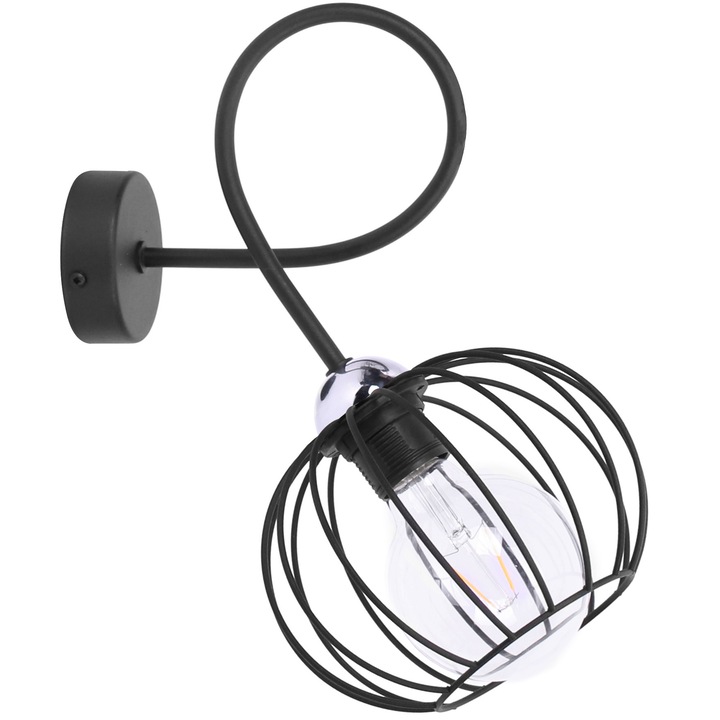 Аплик Light Home Loft 1x60W E27, Черен, 30x30см