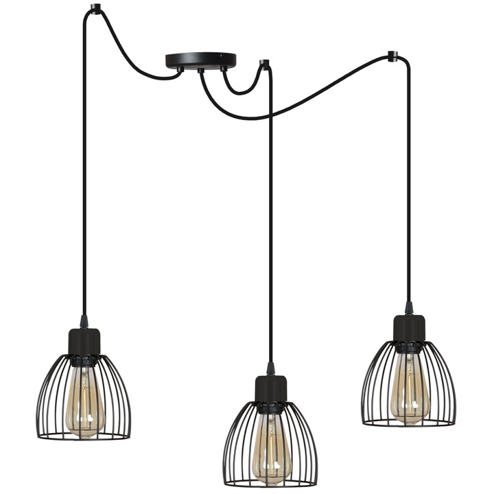 Пендел Light home, Метал, Черен, 200 см