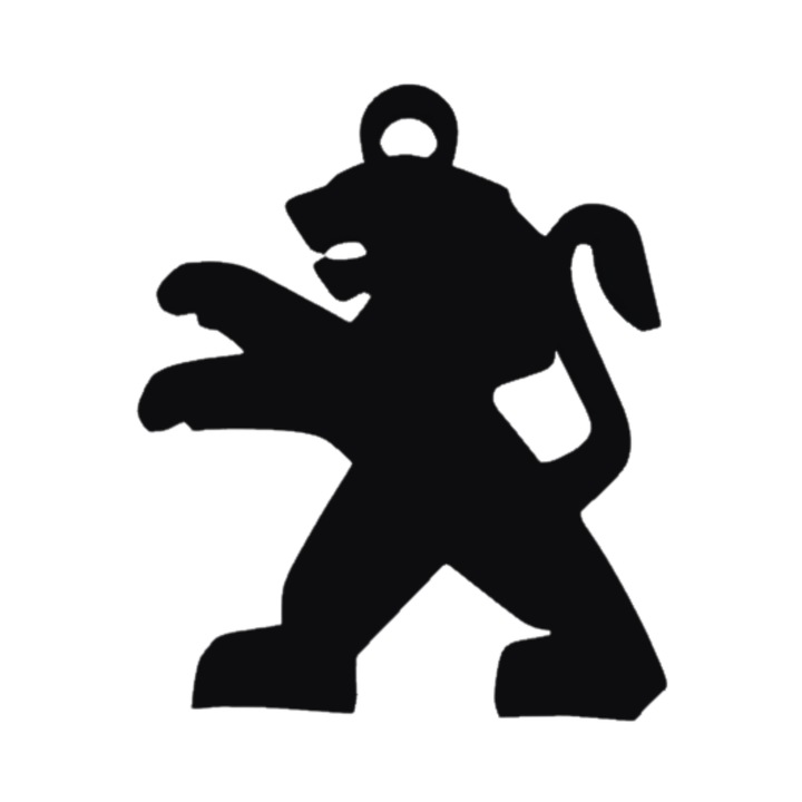 Kulcstartó, "PEUGEOT", 51X 44 mm fekete