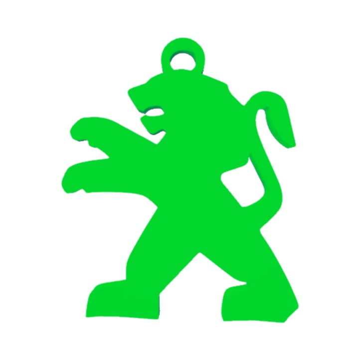 Kulcstartó, "PEUGEOT", 51X 44 mm zöld