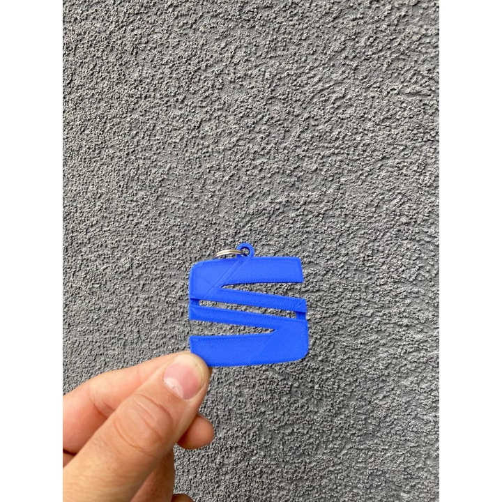 Breloc chei, "SEAT", 52X 50 mm albastru