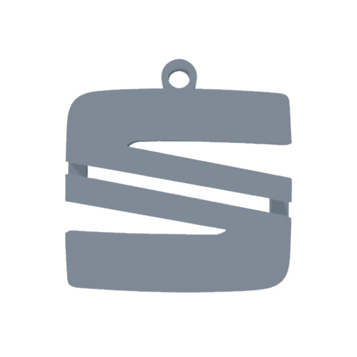 Kulcstartó, "SEAT", 52X 50 mm ezüst