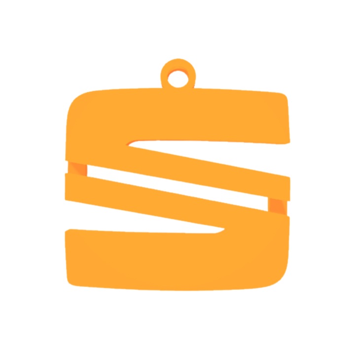 Kulcstartó, "SEAT", 52X 50 mm narancssárga