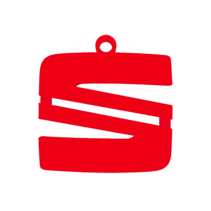 Kulcstartó, "SEAT", 52X 50 mm piros